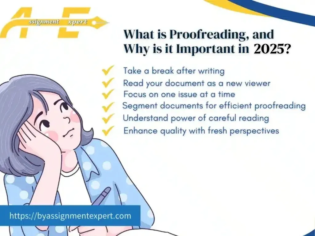 Visual tips about importance of proofreading in 2025